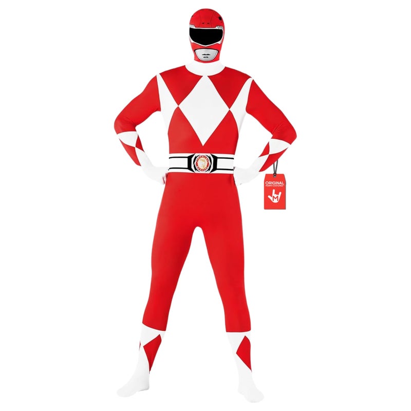 Morphsuits Official Red Power Ranger Morphsuit Costume - X-Large 5'10 - 6'1 (176cm - 185cm) - Image 1